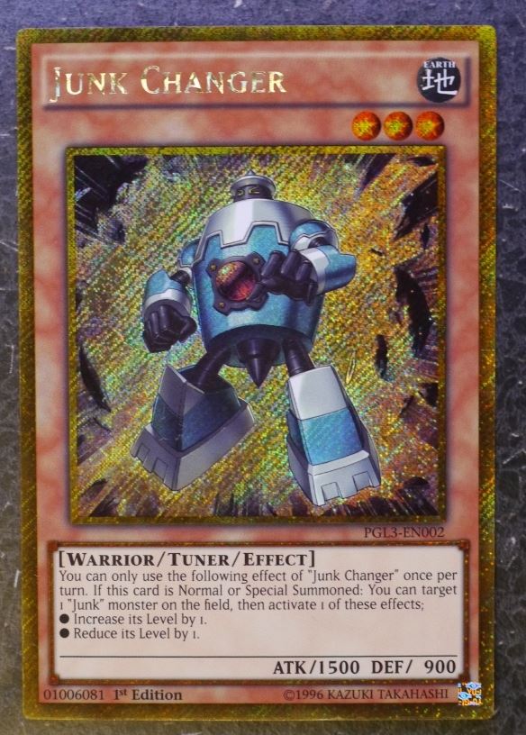 Yugioh Cards: JUNK CHANGE PGL3 GOLD RARE # 2I23