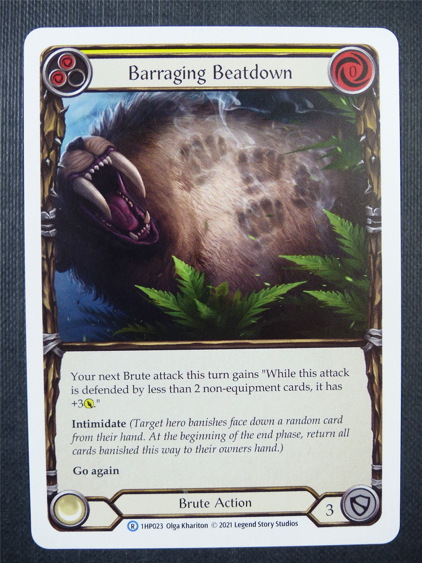 Barraging Beatdown R 1HP023 - Yellow - Flesh & Blood Card #6UY