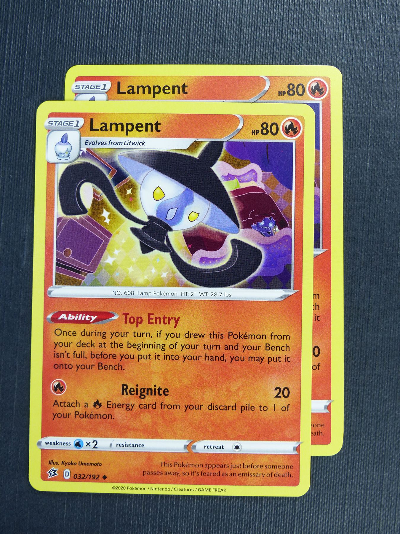 Lampent 032/192 x2 - RCL - Pokemon Card  #3L4