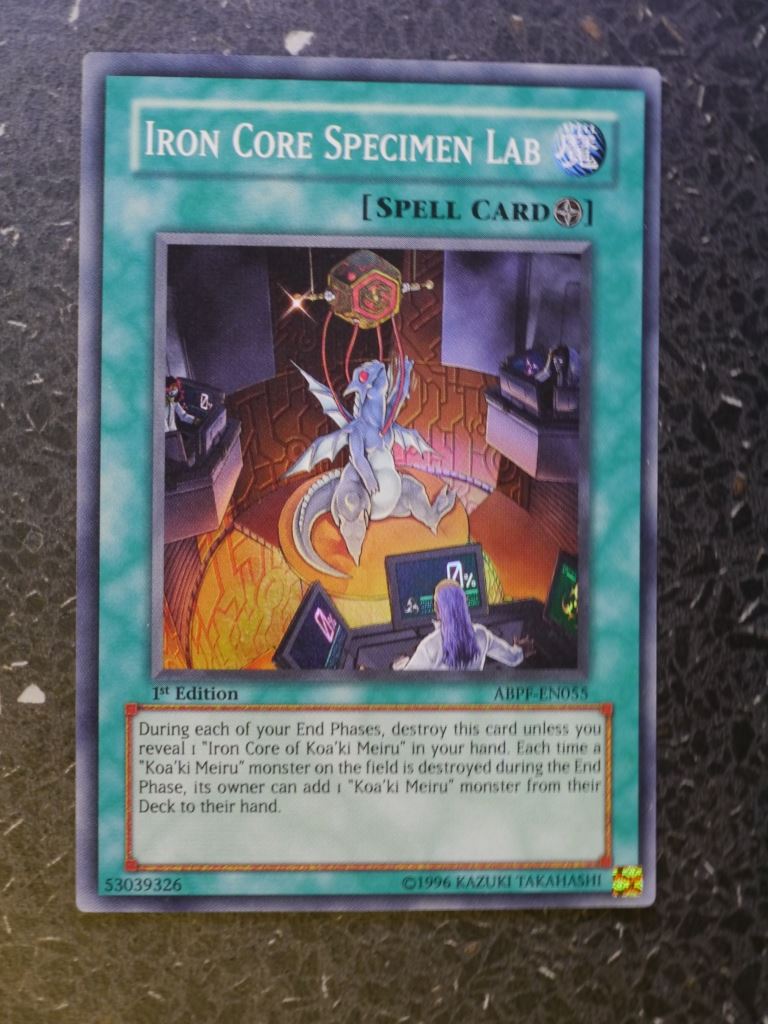 Yugioh Cards: IRON CORE SPECIEMEN LAB ABPF SUPER RARE # 3J17