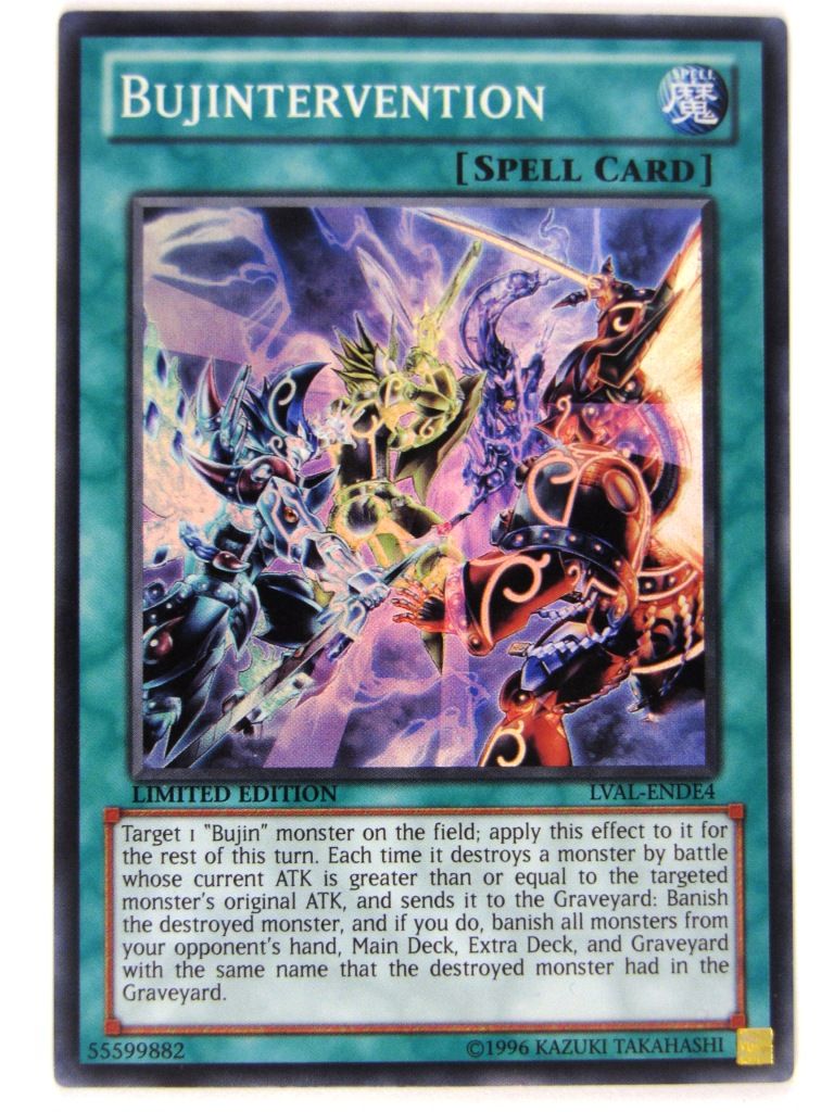 Yugioh Cards: BUJINTERVENTION LVAL SUPER RARE