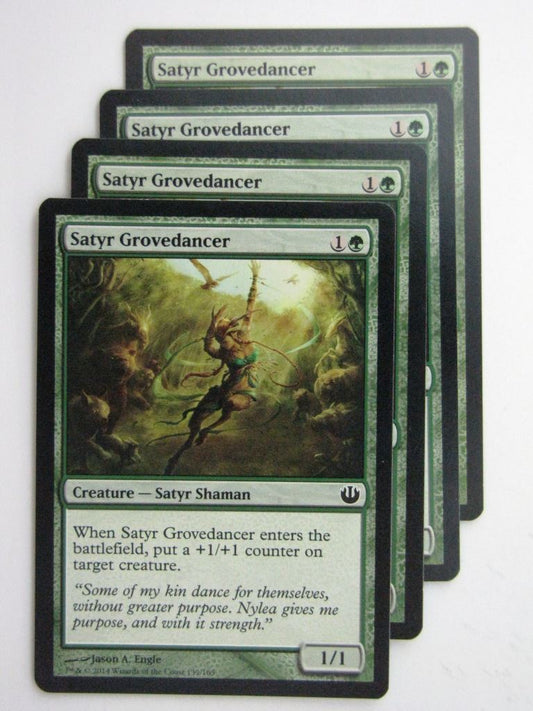 MTG Magic Cards: SATYR GROVEDANCER x4 Journey to Nyx playset # 24B37