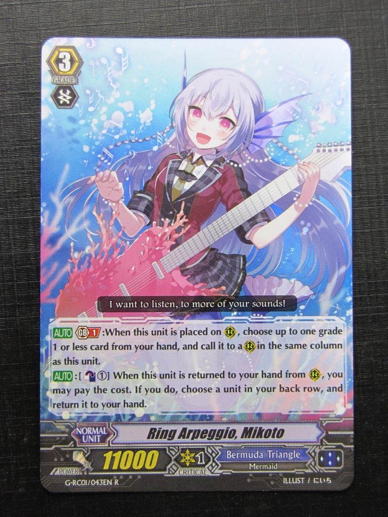 Vanguard Cards: RING ARPEGGIO MIKOTO G-RC01 R # I63