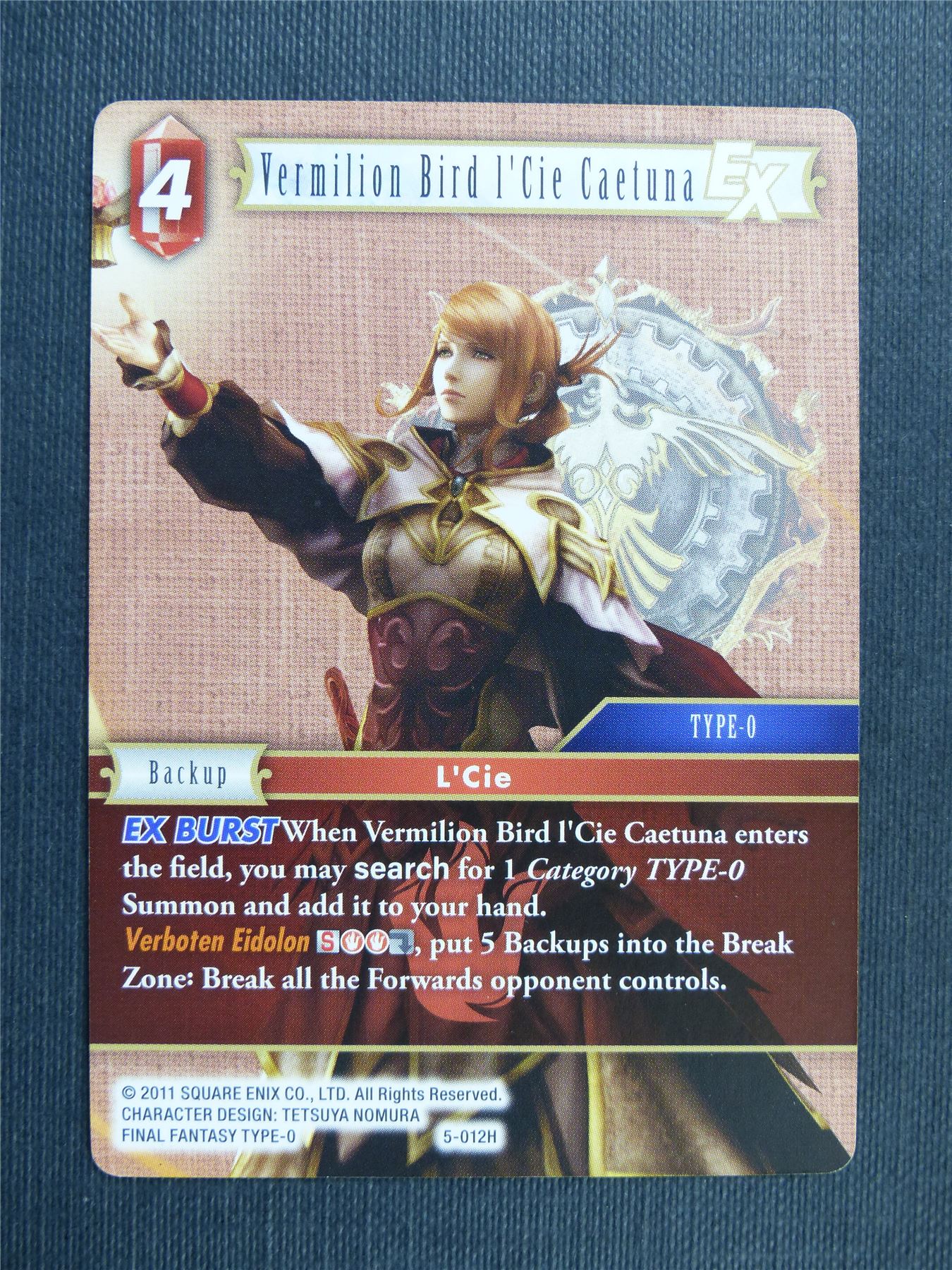 Vermilion Bird L'Cie Caetuna 5-012H - Final Fantasy Cards #24U