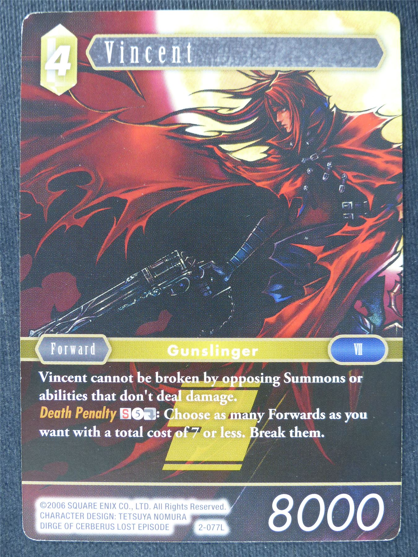 Vincent 2-077L - Final Fantasy Cards #NU