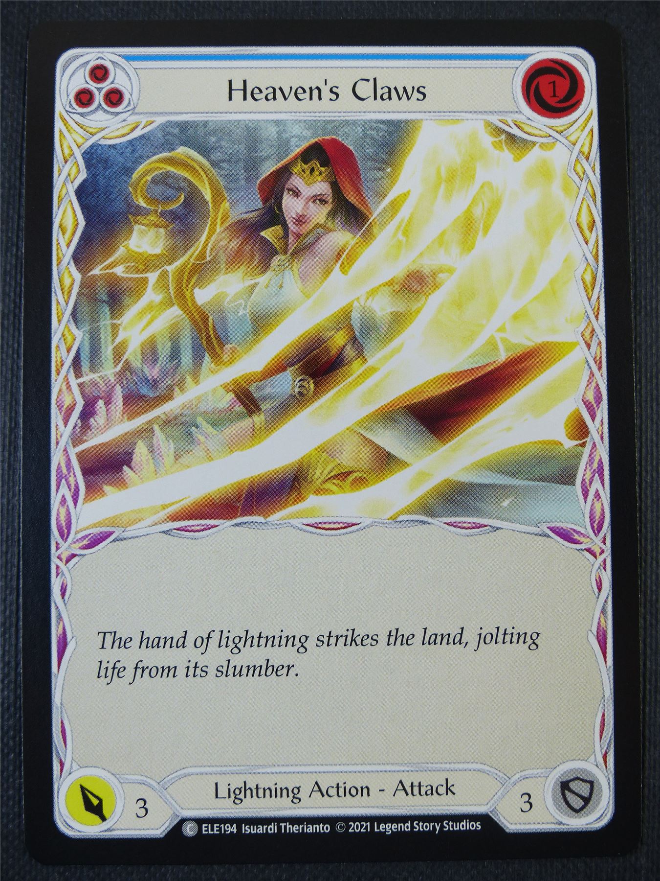 Heaven's Claws - Blue - Tales of Aria 1st ed - Flesh and Blood Card #64N