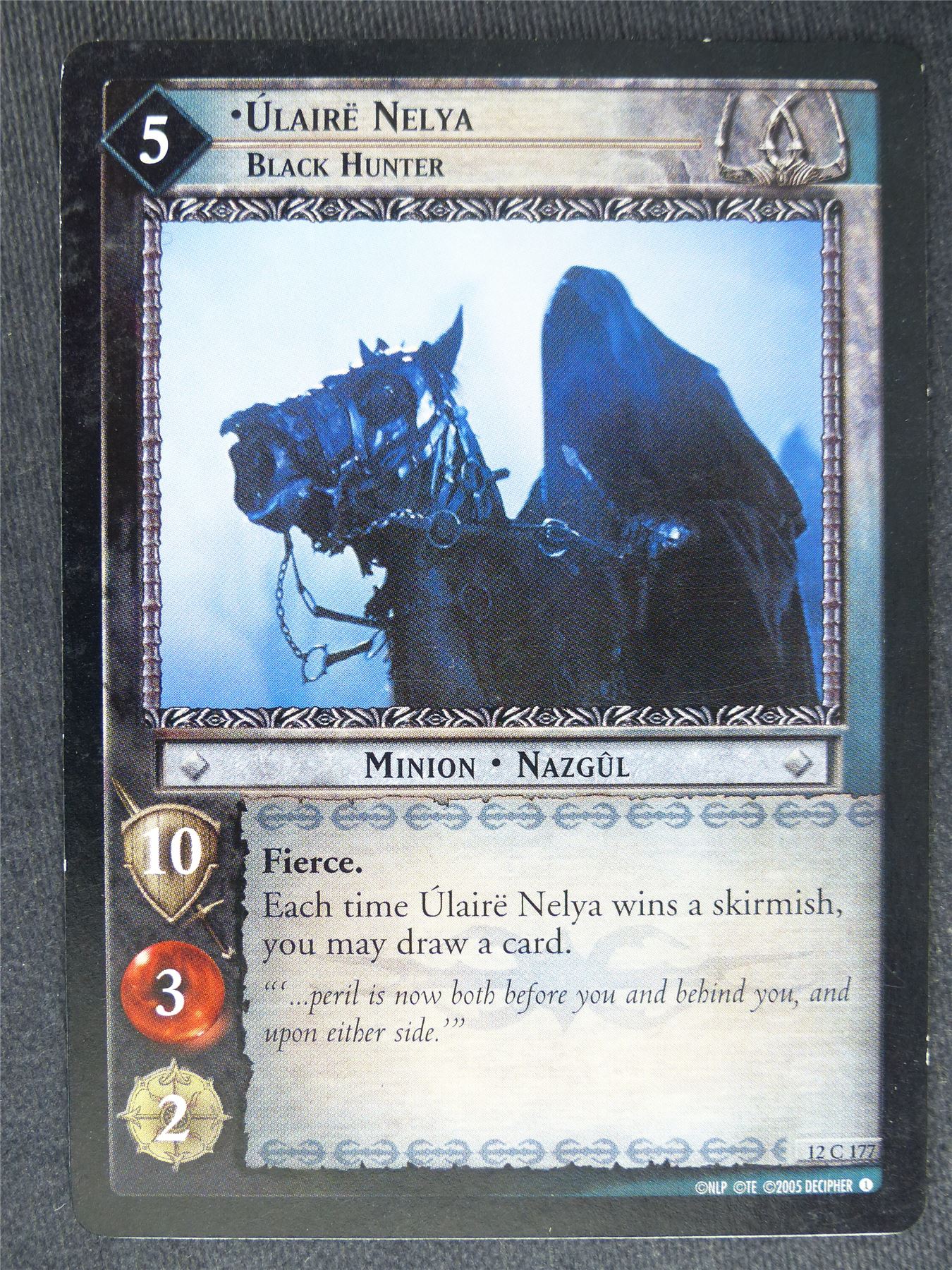 Ulaire Nelya 12 C 177 - played - LotR Cards #QP