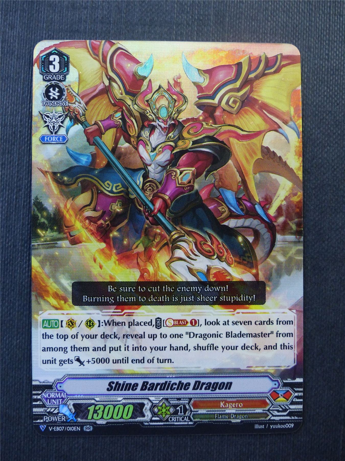 Shine Bardiche Dragon V-EB07 RR - Vanguard Cards #XT