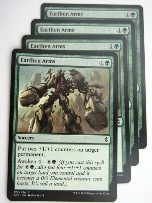 MTG Cards: BATTLE FOR ZENDIKAR: EARTHEN ARMS x4 # 37A89