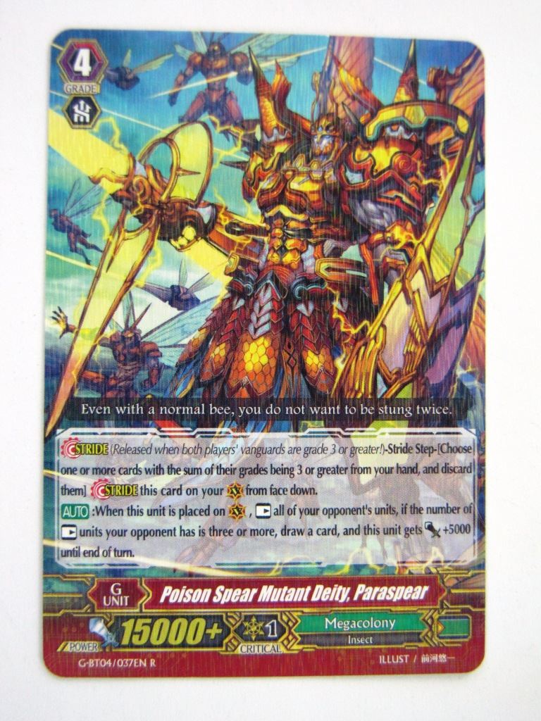 Vanguard Cards: POISON SPEAR MUTANT DITY, PARASPEAR G-BT04 R # 7G65