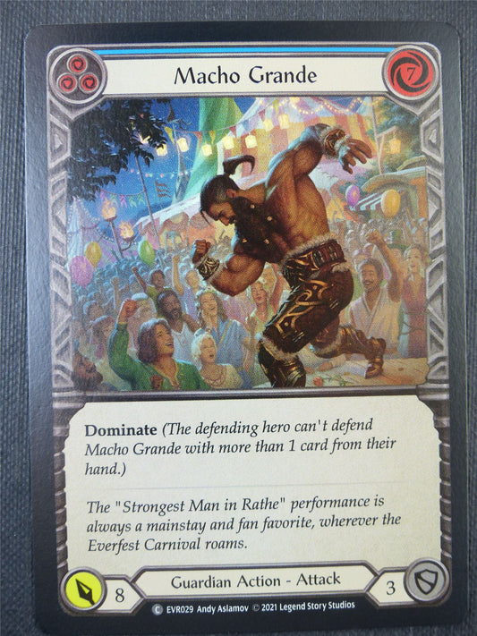 Macho Grande Blue Foil - 1st ed Everfest - Flesh & Blood Card #6JS