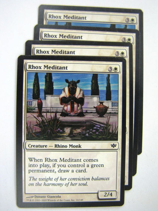 MTG Magic Played Cards: RHOX MEDITANT x4 # 7J66