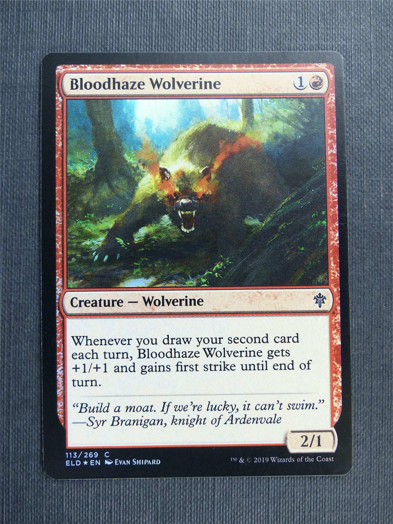 Bloodhaze Wolverine Foil - Mtg Magic Cards #48G