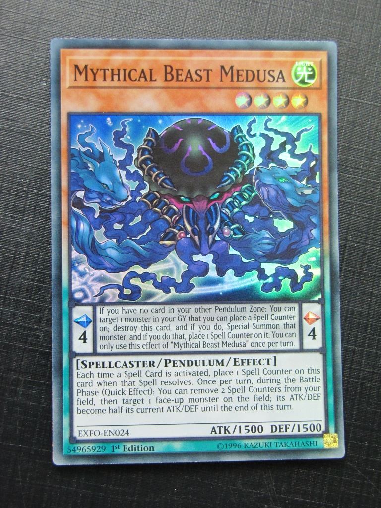 Mythical Beast Medusa EXFO Super Rare - 1st ed - Yugioh Card # 8H59