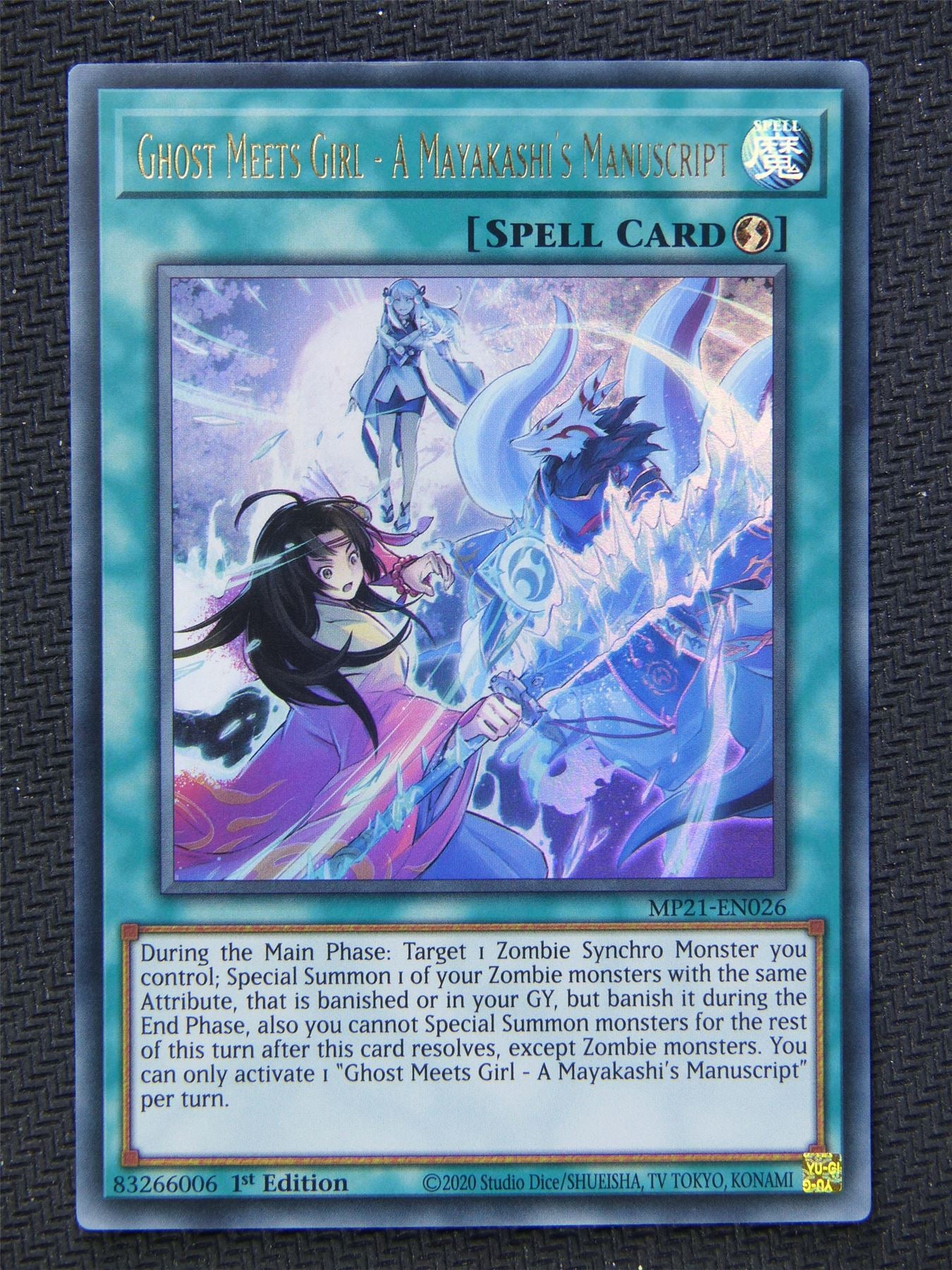 Ghost Meets Girl Mayakashis Manuscript MP21 - Ultra Rare - Yugioh Card #63U