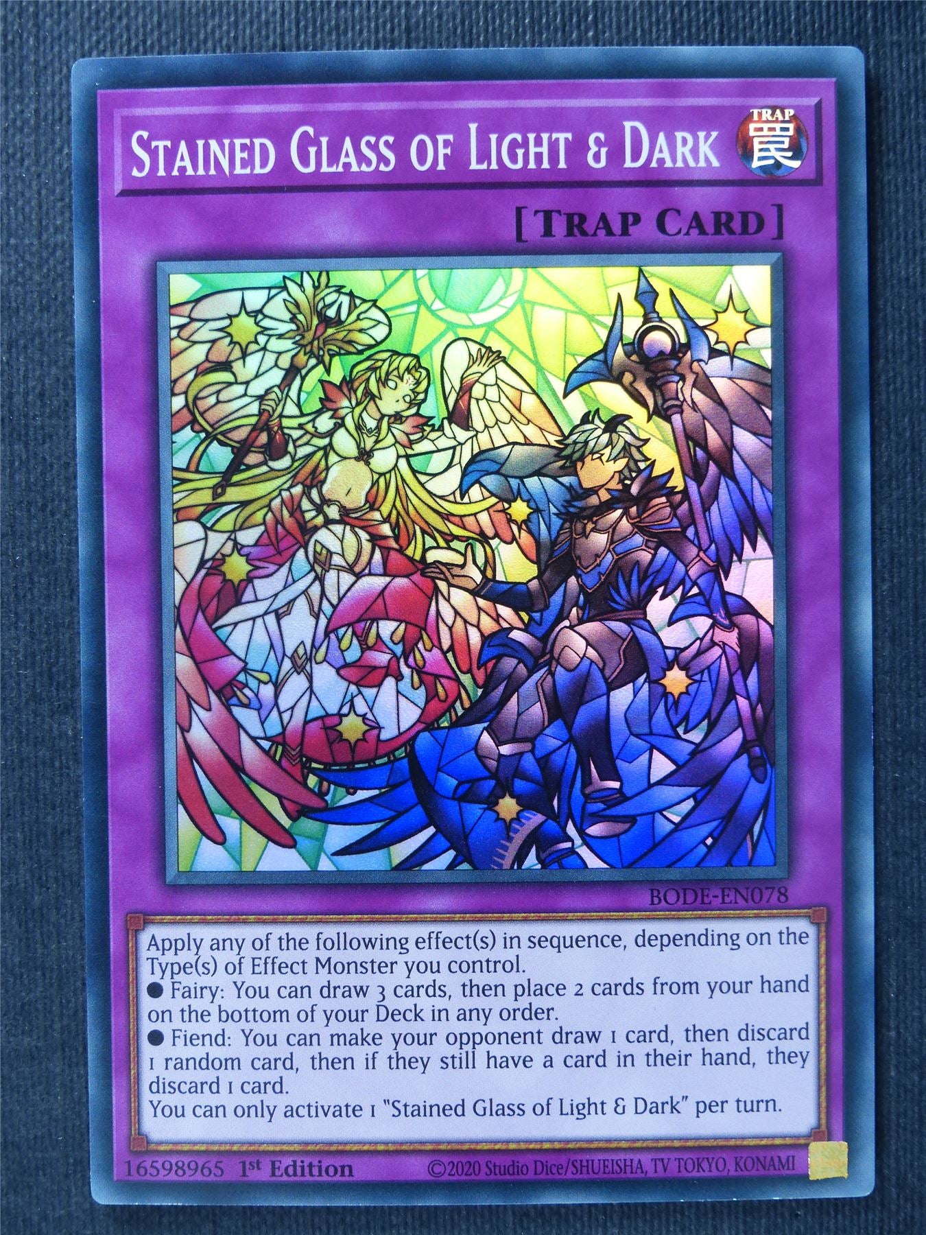 Stained Glass of Light & Dark BODE Super Rare - 1st ed - Yugioh Cards #1IE