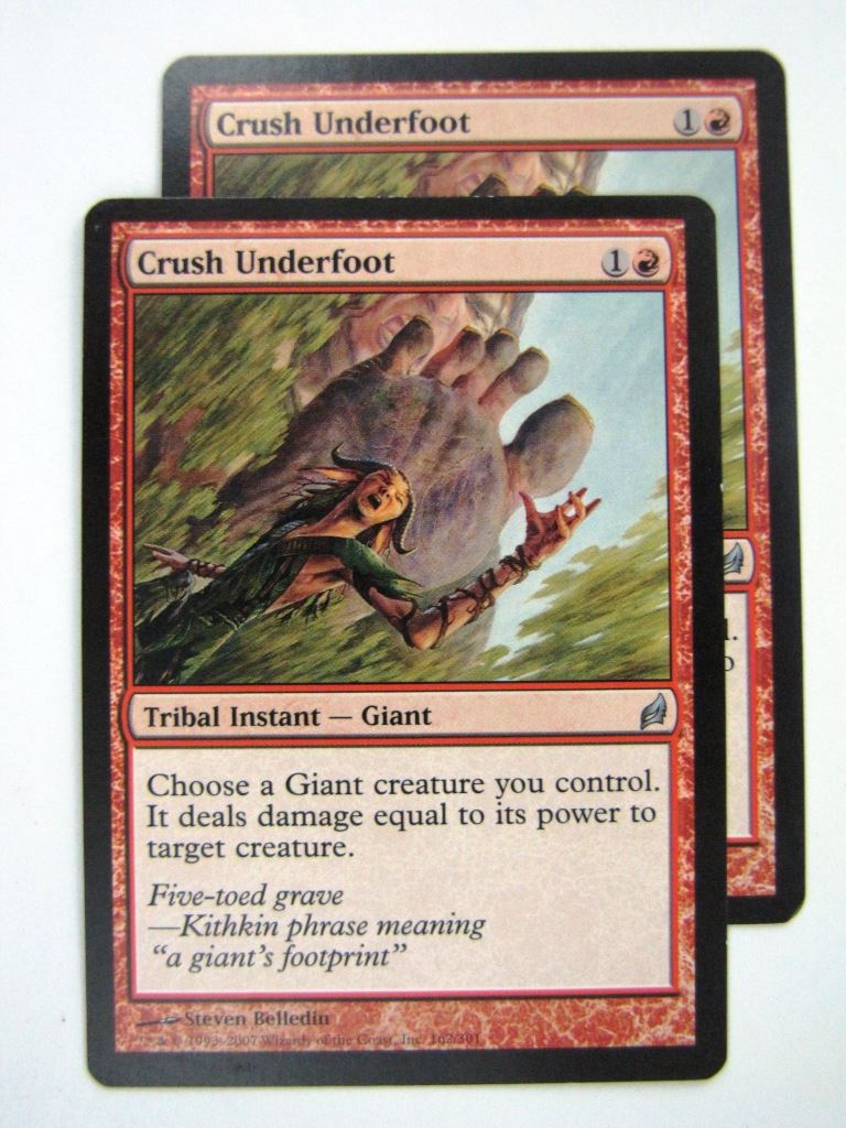 MTG Magic Cards: CRUSH UNDERFOOT x2 # 8E40