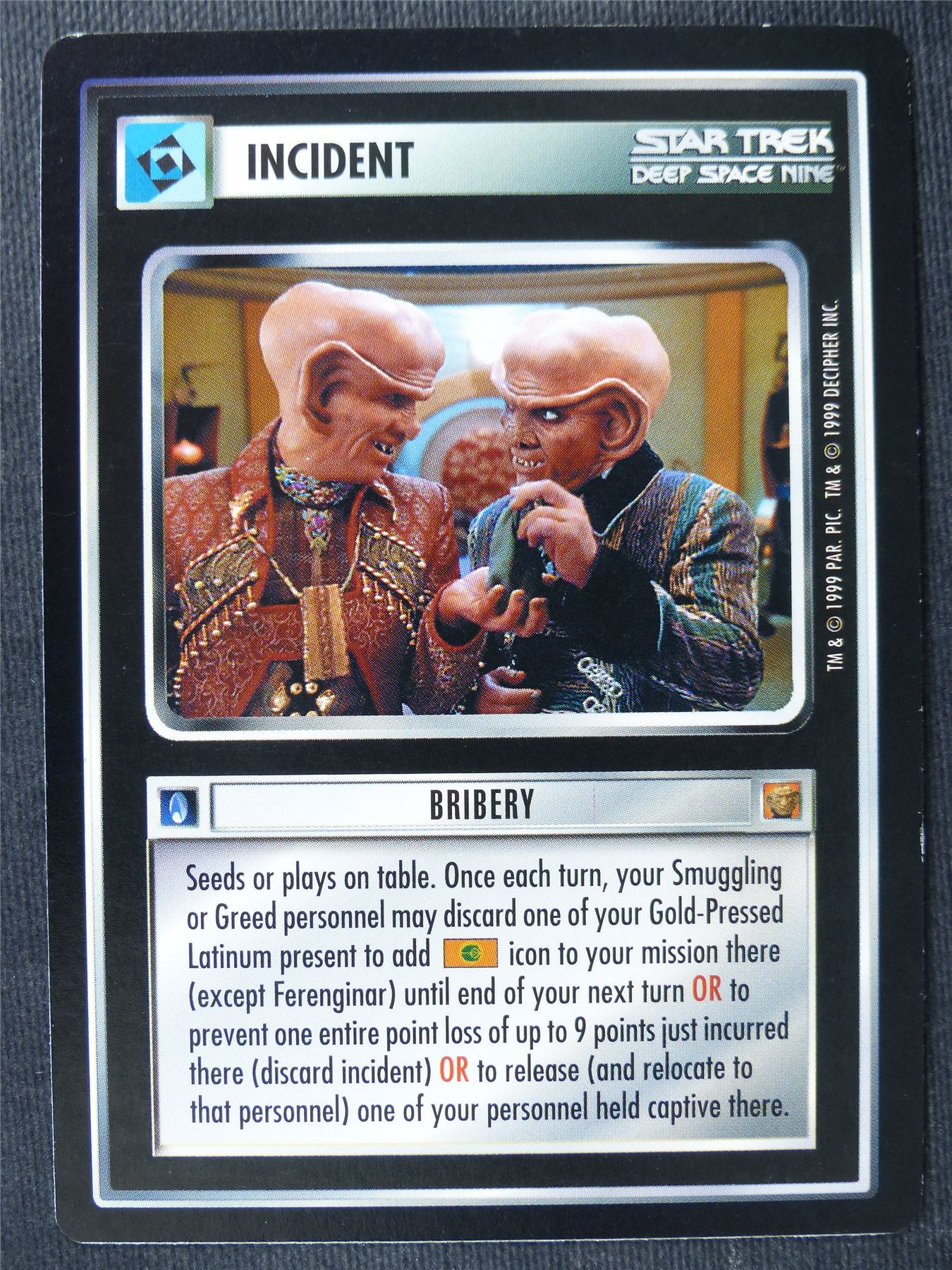 Bribery - DS9 - Star Trek Cards #11O