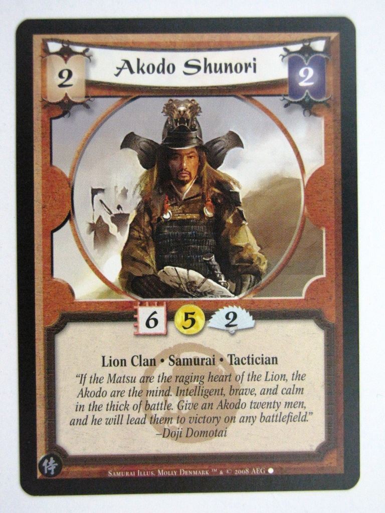 Vintage L5R Cards: AKODO SHUNORI # 27G42