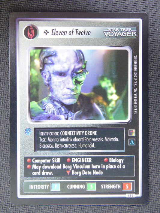 Eleven of Twelve Black Border - Star Trek CCG Voyager #4Z2