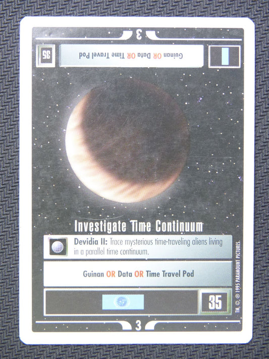 Investigate Time Continuum White Border - Star Trek Card #5CF