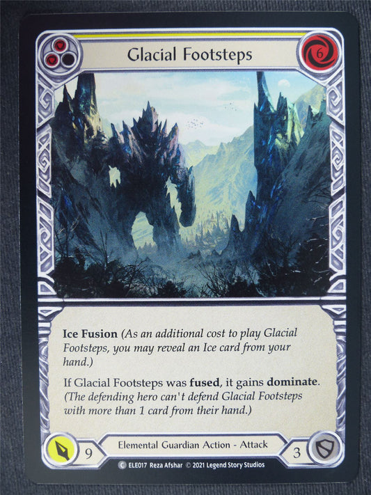 Glacial Footsteps C Foil Yellow - 1st Ed Tales of Aria - Flesh and Blood