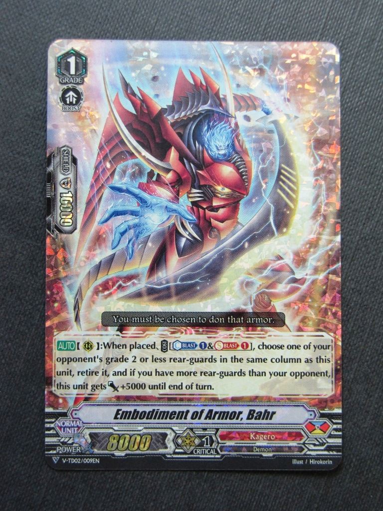 Embodiment of Armor Bahr V-TD02 - Vanguard Cards #FQ