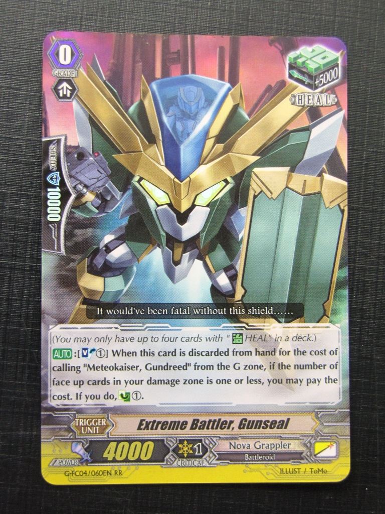 Extreme Battler Gunseal G-FC04 RR - Vanguard Card # 9E44