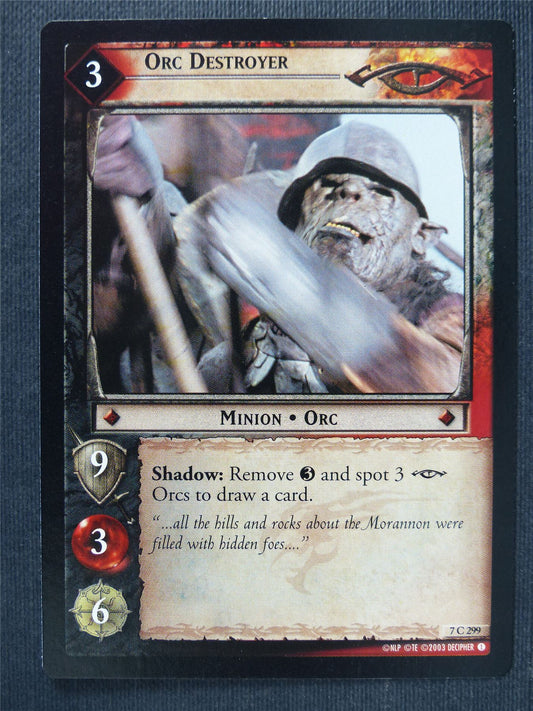 Orc Destroyer 7 C 299 - LotR Cards #3OZ