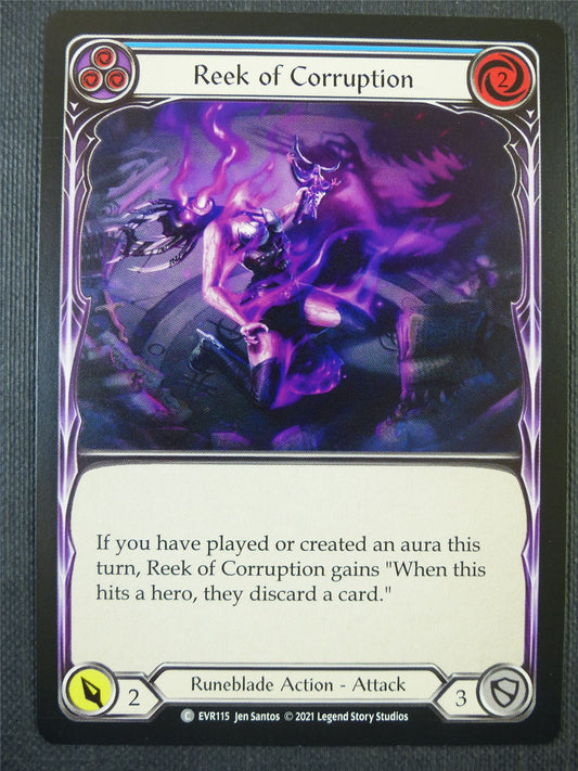Reek of Corruption Blue - 1st ed Everfest - Flesh & Blood Card #6D8