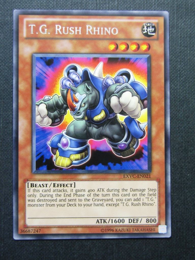 T.G. Rush Rhino EXVC Rare - Yugioh Cards #15M