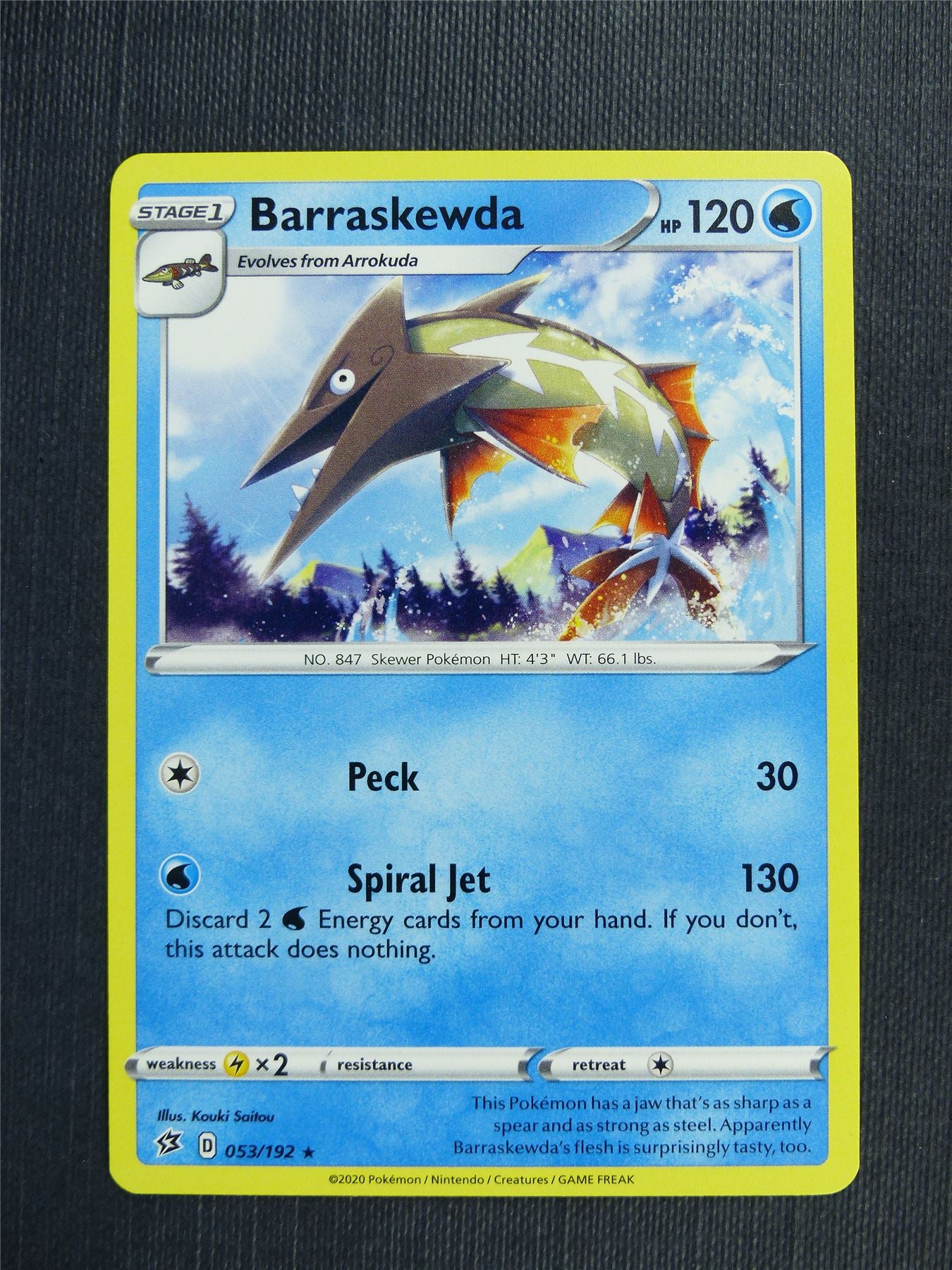 Barraskewda 053/192 - RCL - Pokemon Card  #3H0