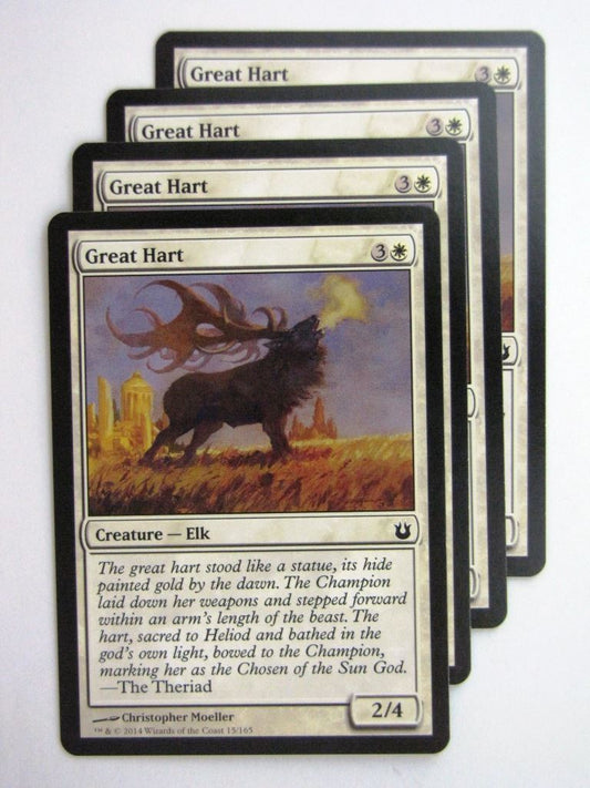 MTG Magic Cards: GREAT HART x4 Born of the Gods playset # 24C35