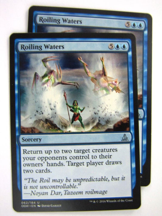 MTG Magic Cards: Oath of the Gatewatch: ROILING WATERS x2 # 4J46