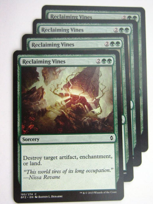 MTG Cards: BATTLE FOR ZENDIKAR: RECLAIMING VINES x4 # 37A88