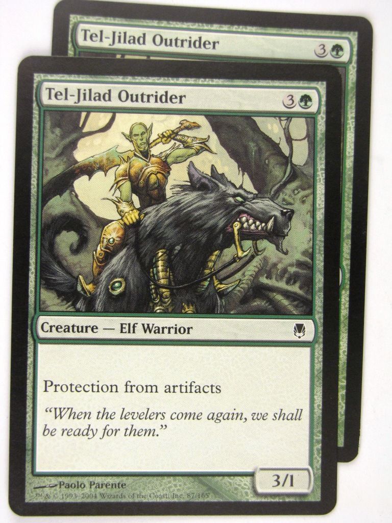 MTG Magic: the Gathering Cards: TEL-JILAD OUTRIDER x2: DST