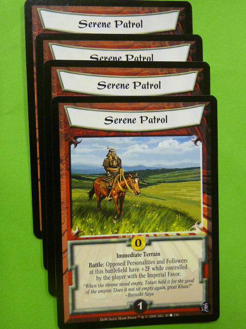 L5R Card  Legend of Five Rings: SERENE PATROL 90/156 x4