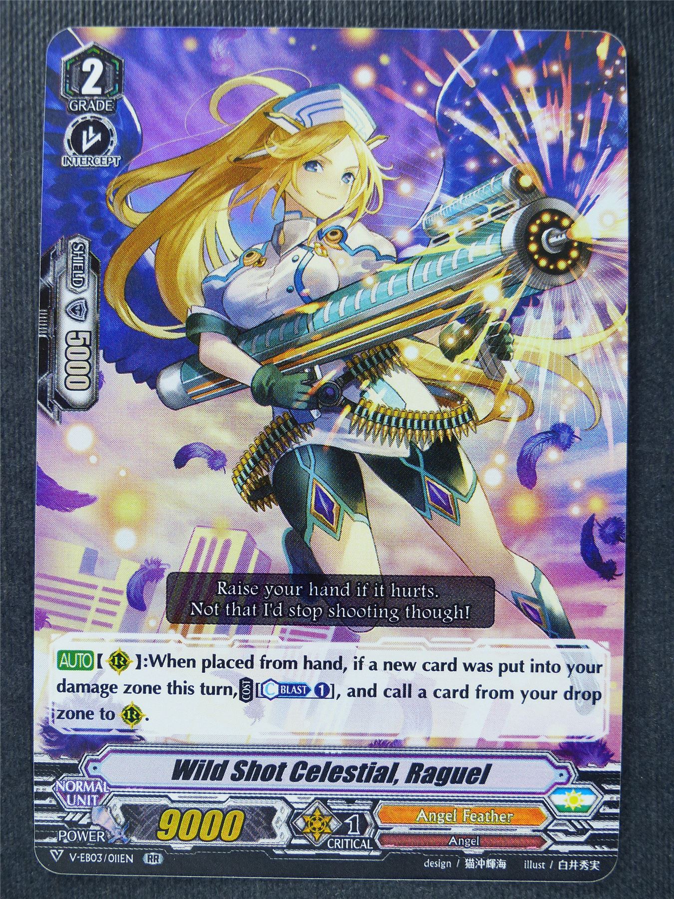 Wild Shot Celestial Raguel V-EB03 RR - Vanguard Cards #40