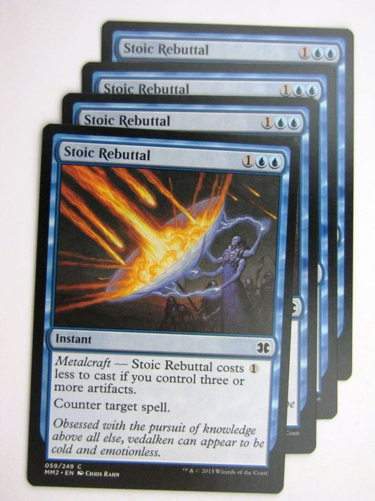 MTG MODERN MASTERS TWO: STOIC REBUTTAL x4 # 28B68
