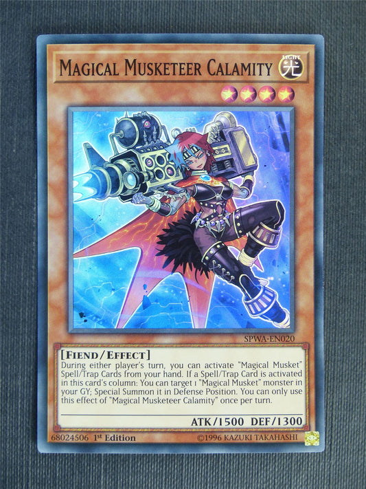 Magical Musketeer Calamity SPWA Super Rare - 1st ed - Yugioh Cards #13U