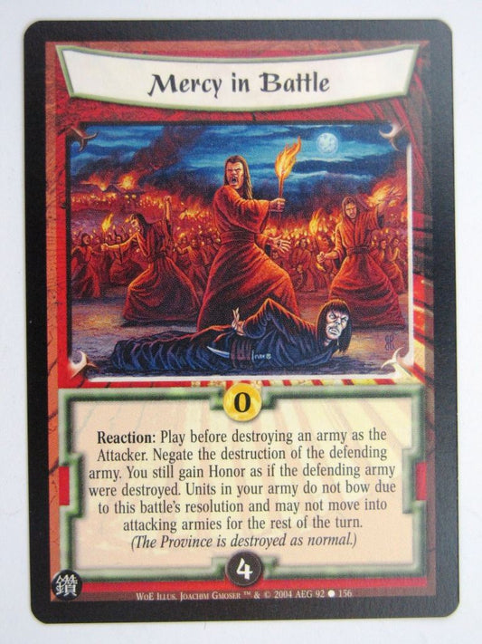 Vintage L5R Cards: MERCY IN BATTLE # 27F68