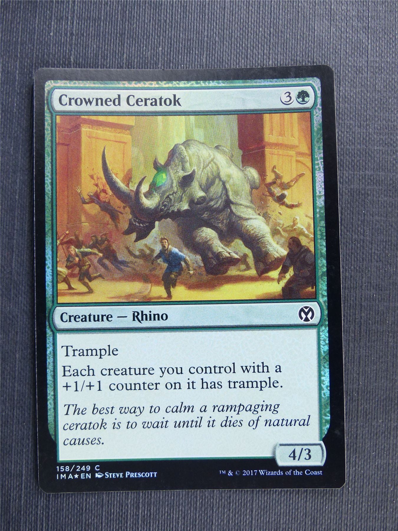 Crowned Ceratok Foil - Mtg Magic Cards #56W