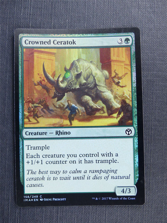 Crowned Ceratok Foil - Mtg Magic Cards #56W