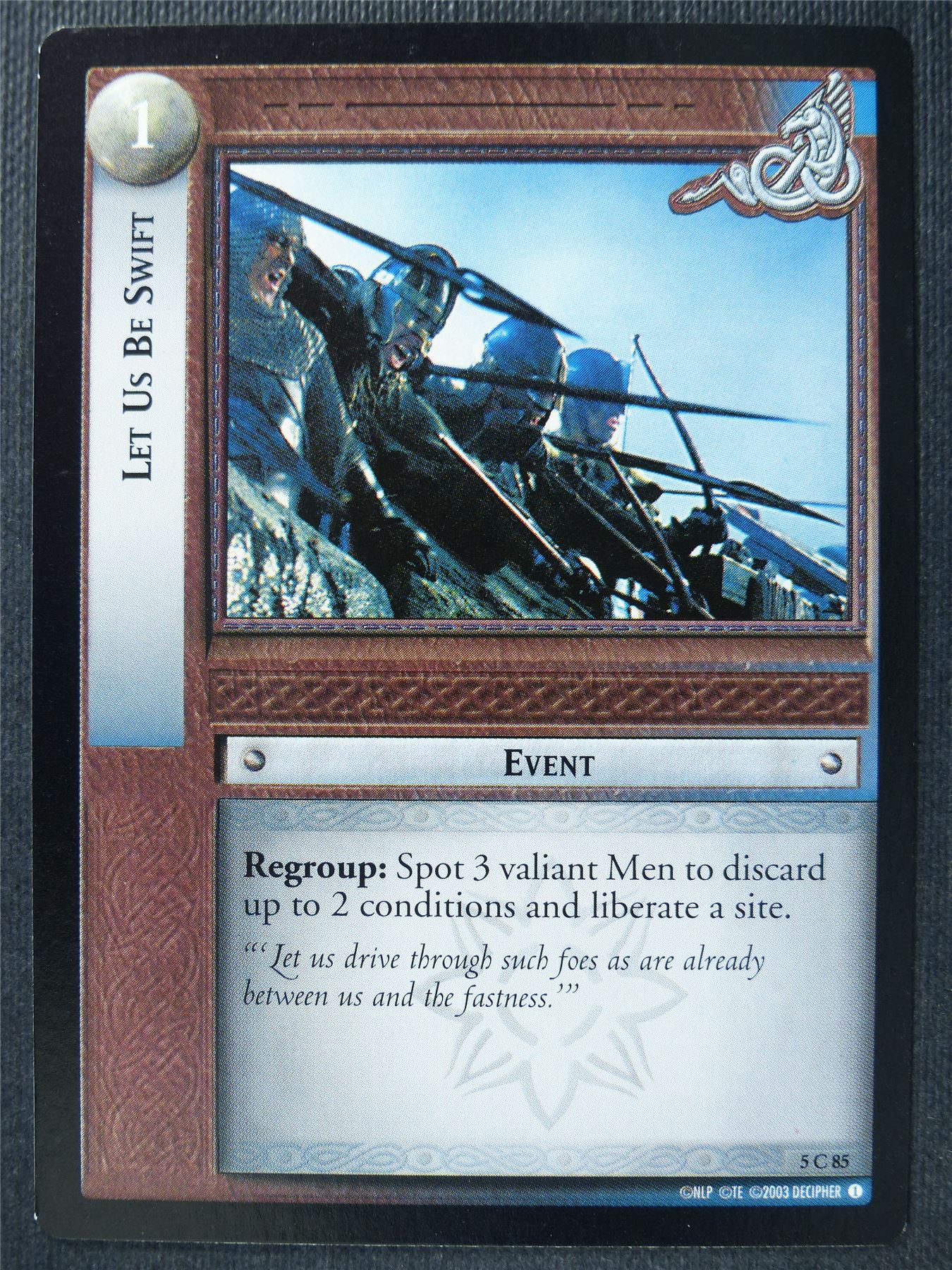 Lety Ua Be Swift 5 C 85 - LotR Card #3H1