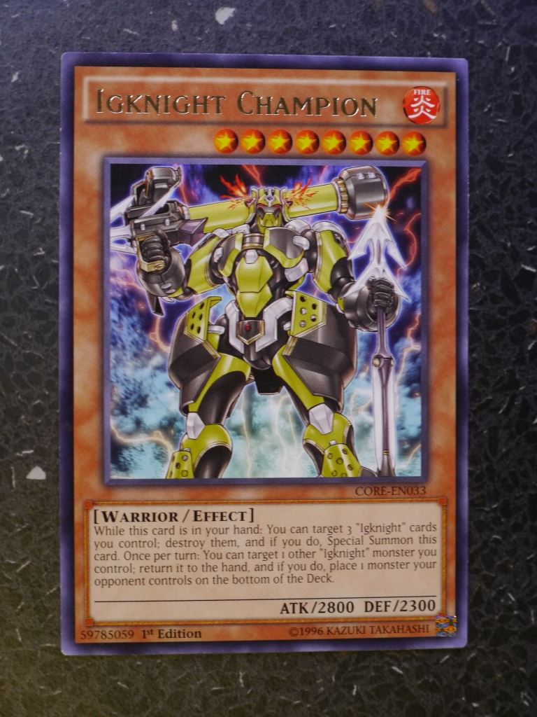 Yugioh Cards: IGKNIGHT CHAMPION  CORE  RARE # 4B57