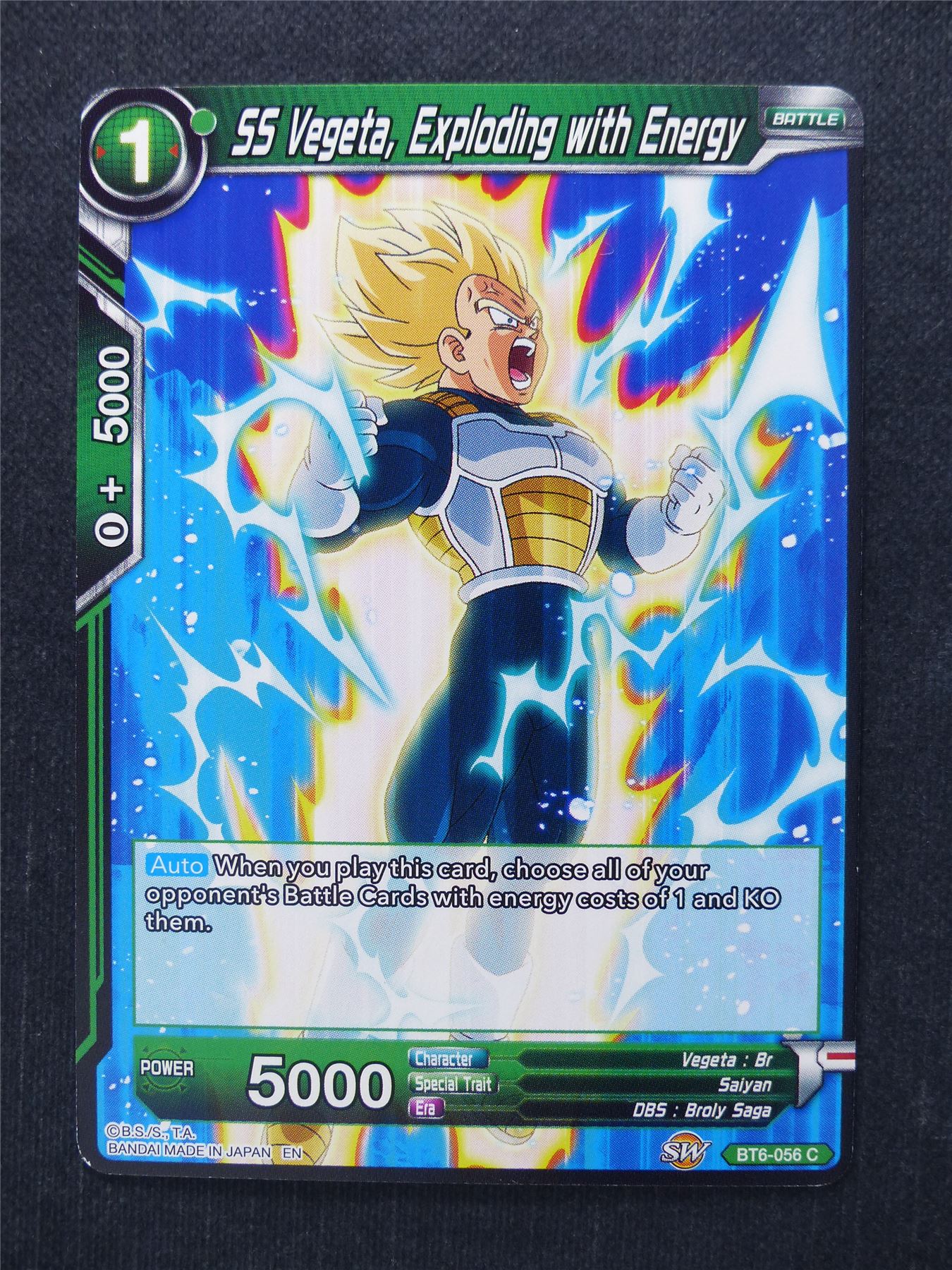 SS Vegeta Exploding with Energy - Dragon Ball Super Cards #8Y