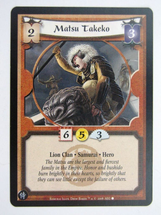 Vintage L5R Cards: MATSU TAKEKO # 27G44