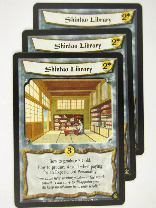 Vintage L5R Cards: SHINTAO LIBRARY x3 # 17A5