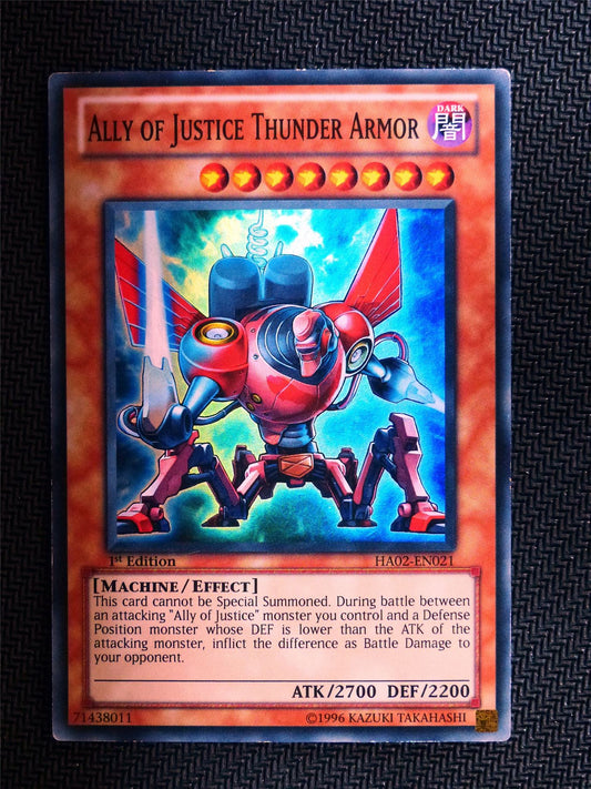 Ally of Justice Thunder Armour - HA02 - Super Rare - Yugioh Card # 1G59