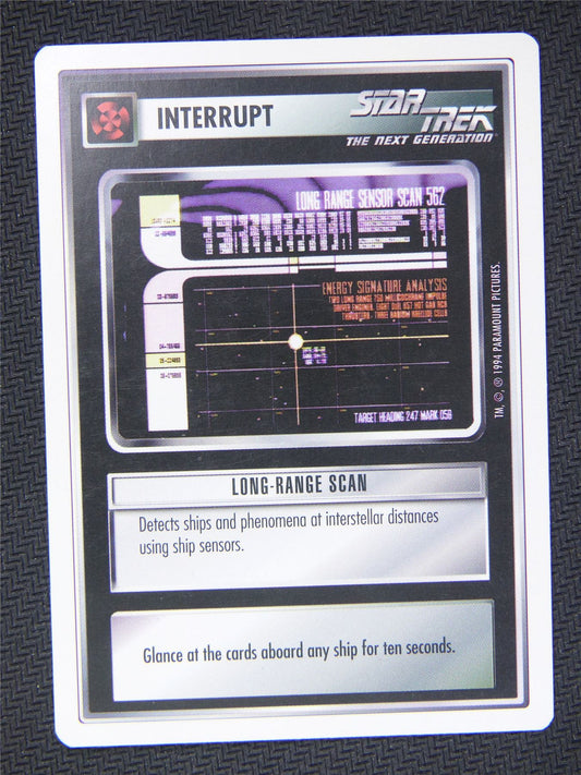 Interrupt Long Range Scan - Star Trek Next Gen Card #4QT